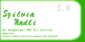 szilvia madli business card